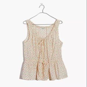 Brand New Madewell Shirred Drawstring Tank Top